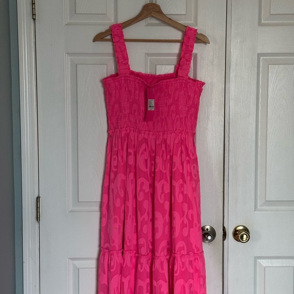 Lily Pulitzer Pink Hadley Smocked Maxi Dress - Picture 3 of 3